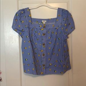 J.Crew Lemon Print Blouse